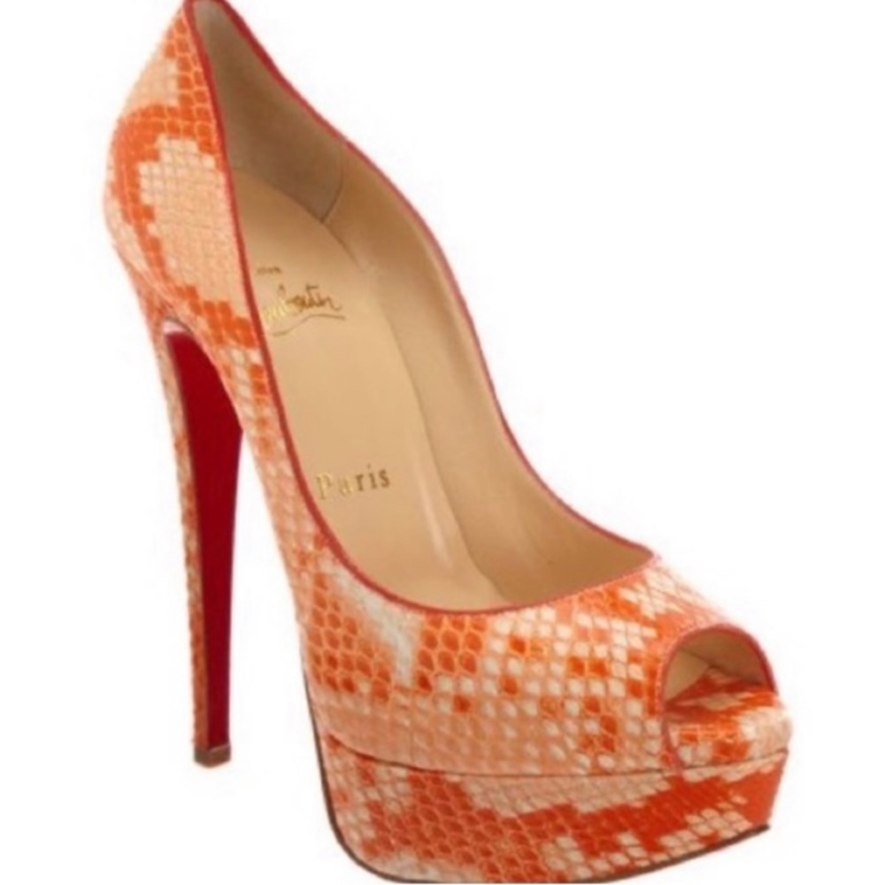 Christian Louboutin Python Lady Peeptoe